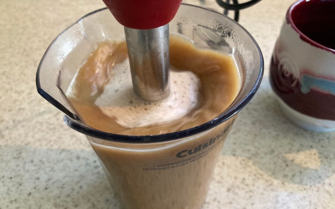 mixing up bulletproof coffee